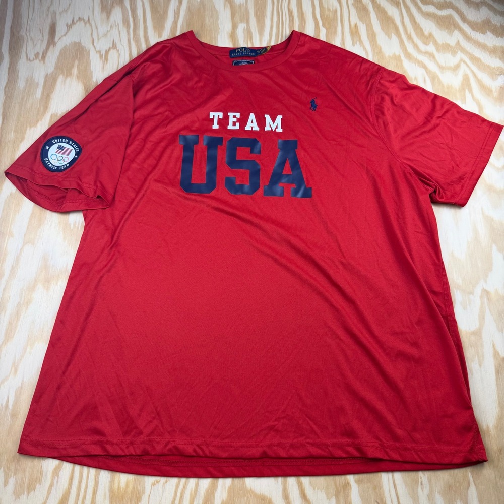 Polo Ralph Lauren Team USA 2020 Olympics Red T-Shirt Mens XXL Official Outfitter